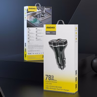 Dudao R78 78W automobilinis įkroviklis USB-C PD / 2xUSB-A QC - juodas