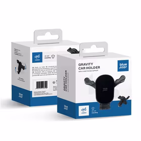 Automobilinis universalus telefono laikiklis Blue Star (Black Mirror) juodas