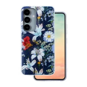 Glow Glam dėklas telefonui Samsung Galaxy S25 mėlynas