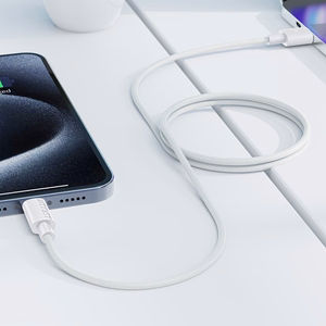 USB kabelis Acefast C18-04 USB-A to USB-C 1.2m baltas