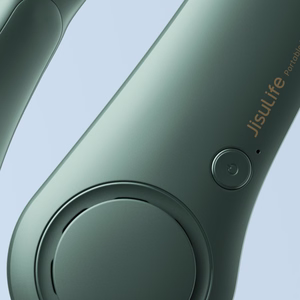 Jisulife Life3 nešiojamasis USB kaklo ventiliatorius, žalias