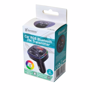 Vakoss TC-B439K FM siųstuvas 87,5 - 108 MHz Bluetooth/USB Juoda