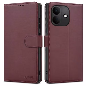 Tech-Protect Wallet dėklas Xiaomi Redmi Note 17 Pro 5G, bordo