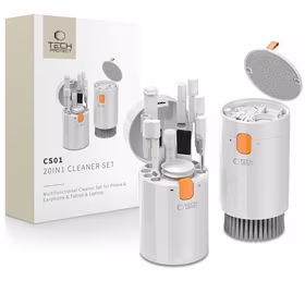 TECH-PROTECT CS01 valymo rinkinys 20IN1 telefonui, ausinėms, planšetei ir nešiojamam kompiuteriui baltas