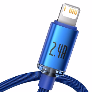 Кабель Baseus Crystal Shine USB на Lightning, 2.4A, 1.2м (синий)