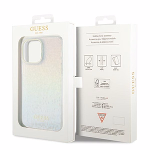 Guess IML Faceted Mirror Disco Iridescent dėklas telefonui iPhone 13 Pro / 13 - įvairiaspalvis