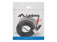 Lanberg Jack 3.5mm į RCA laidas 2m juodas
