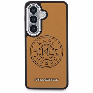 Karl Lagerfeld dėklas Perforated KL MagSafe Samsung Galaxy S26 Plus rudas