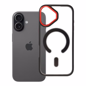 COLOR EDGE MAG COVER dėklas telefonui suderinamas su Magnetiniu IPHONE 17 juoda raudona