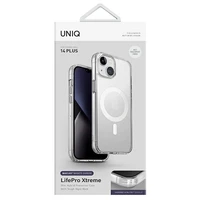 Uniq LifePro Xtreme Magclick Charging dėklas telefonui iPhone 14 Plus - skaidrus
