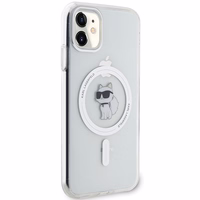 Karl Lagerfeld IML Choupette MagSafe dėklas iPhone 11 / Xr - skaidrus