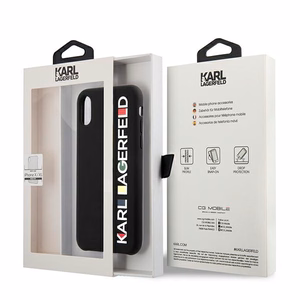 Karl Lagerfeld Blizgus Bauhaus iPhone X/XS Dėklas - juoda