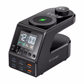 Blitzwolf BW-FW10 žadintuvas su įkrovikliu 2xUSB-A, 4xUSB-C, 240W