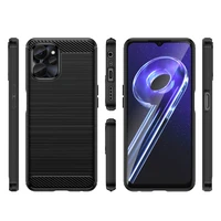 Carbon Case dėklas Realme 10 5G / Realme 9i 5G lankstus silikoninis anglies dangtelis juodas