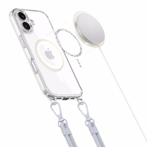 Dėklas TECH-PROTECT FLEXAIR CHAIN MAGSAFE IPHONE 16 pilkas & rožinis