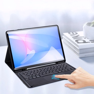 DUX DUCIS dėklas planšetėlei TK sulankstomas su belaidžiu klaviatūra skirtas SAMSUNG Tab S10 FE Plus - juodas