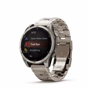 Garmin Fenix 8 3,56 cm (1.4") AMOLED 47 mm Skaitmeninis 454 x 454 pikseliai Lietimui jautrus ekranas Titanas „Wi-Fi“ GPS (palydovinis)