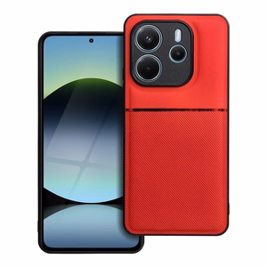 NOBLE dėklas telefonui XIAOMI Redmi Note 14 4G (GLOBAL - 163,25mm x 76,55mm x 8,16mm) raudonas