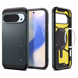 Spigen Tough Armor Mag MagSafe dėklas Google Pixel 10 Pro XL - žalia