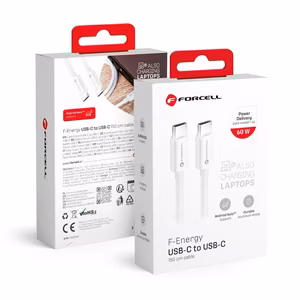 Кабель USB C to USB C Forcell F-Energy QC4.0 PD 3A 60W 1,5 m C338 белый