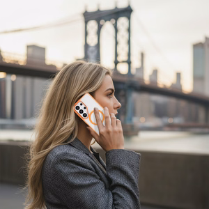 Liavec Soft Dėklas Metal Frame for Samsung Galaxy S26 Ultra oranžinis