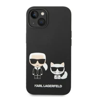 Karl Lagerfeld KLHMP14MSSKCK iPhone 14 Plus 6.7 "kietasis dėklas juodas / juodas skystas silikoninis Karl & Choupette MagSafe