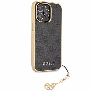 Guess 4G Charms Collection dėklas iPhone 14 Pro - pilkas