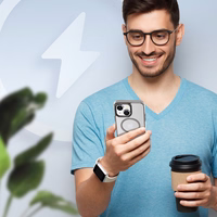 Dux Ducis Clin2 dėklas iPhone 14 Plus magnetinis MagSafe dėklas pilkas