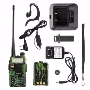 Baofeng UV-5R HTQ – nešiojamoji radijo stotelė, kamufliažinė (UV-5R-HTQ-CAMO)
