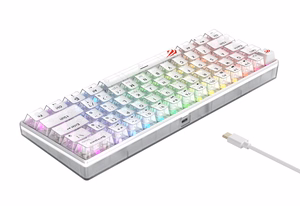 Havit KB903L - žaidimų klaviatūra (skaidri balta)