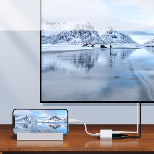 Joyroom S-H141 adapteris Lightning (vyr.) - HDMI FullHD 1080p 60Hz (mot.) / Lightning (mot.) - baltas