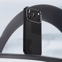 Benks Montage Magnetinis Armor Pro Kevlar Dėklas Metalinis Rėmas 600D+1500D (MA69) Iphone 17 Pro juodas (Kameros Valdymo Mygtukas)