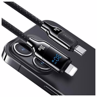 USAMS Laidas USB-C į Lightning 30W 1.2m Digital Display Zinc Alloy Fast Charging Data Cable HX Series SJ741USB02 (US-SJ741)