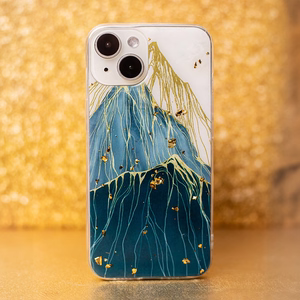 Gold Glam dėklas telefonui iPhone 15 6,1" kalnas