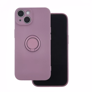 Dėklas telefonui su piršto laikikliu iPhone 15 Pro 6,1" šviesiai violetinės spalvos