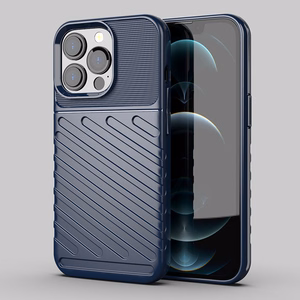 Thunder dėklas lankstus tvirtas patvarus dangtelis TPU dėklas iPhone 13 Pro mėlynas
