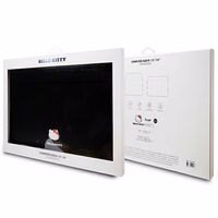 Hello Kitty PU Metal Logo dėklas 14" nešiojamam kompiuteriui - juodas