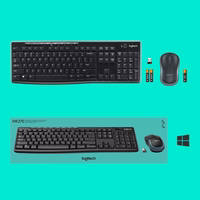 Logitech 920-004508 klaviatūra Pelė įskaityta Namo Radijo dažnio belaidė QWERTY JAV tarptautinė versija Juoda