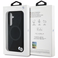 BMW odinis pustekstūruotas Magnētinis dėklas telefonui Samsung Galaxy S25 - juodas