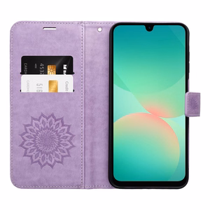 MEZZO knygos dėklas SAMSUNG A56 5G mandala violetinė