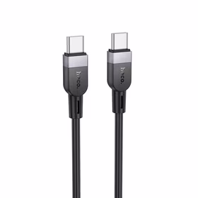 Silicone Cable USB C to USB C Hoco 3A 60W 3 m X109 black