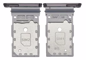 SIM kortelės laikiklis Samsung S911/S916 S23/S23 Plus Dual Black originalus (service pack)