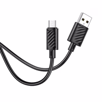 Kabelis USB A į Micro USB Hoco 2,4A 1 m X88 juodas