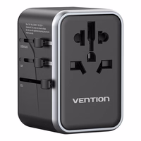 Vention 65 W GaN kelioninis adapteris ir įkroviklis 2x USB-A 2x USB-C