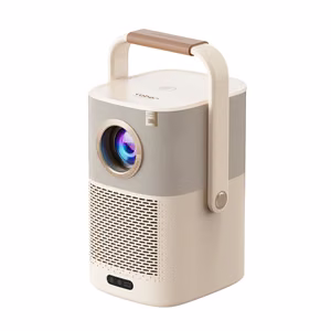 Yaber T2 Plus GTV 1080p 450 ANSI multimedijos projektorius su baterija, Google TV, JBL ir Dolby Audio, smėlio spalvos