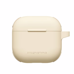 AmazingThing Omni dėklas ausinėms AirPods 4 – smėlinas