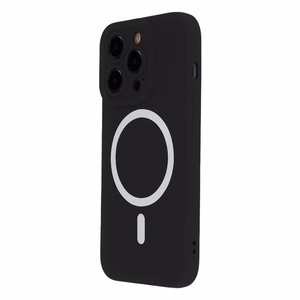 Silicio minkštas "iPhone 16 Plus" dangtelis juodas
