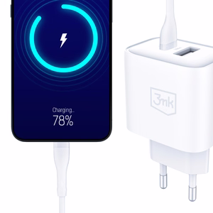 Priedai – 3mk DualCharge 20W PD3.0 QC 3.0 PPS USB 1A1C, baltos spalvos