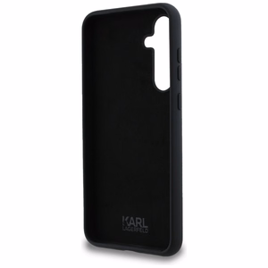 Karl Lagerfeld Silicone Karl&Choupette Metal Pin case for Samsung Galaxy A35 - black