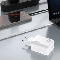 Dudao A29 65W GaN sieninis įkroviklis 2 x USB-C + 1 x USB-A - baltas